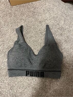 Puma Grey Seamless Light-Support Sports Bra